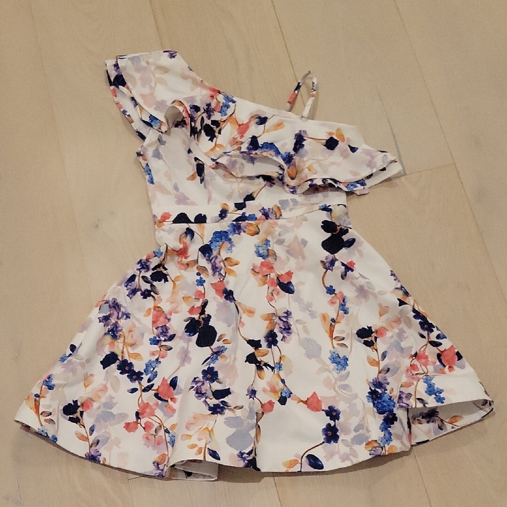 Floral One-Shoulder Dress